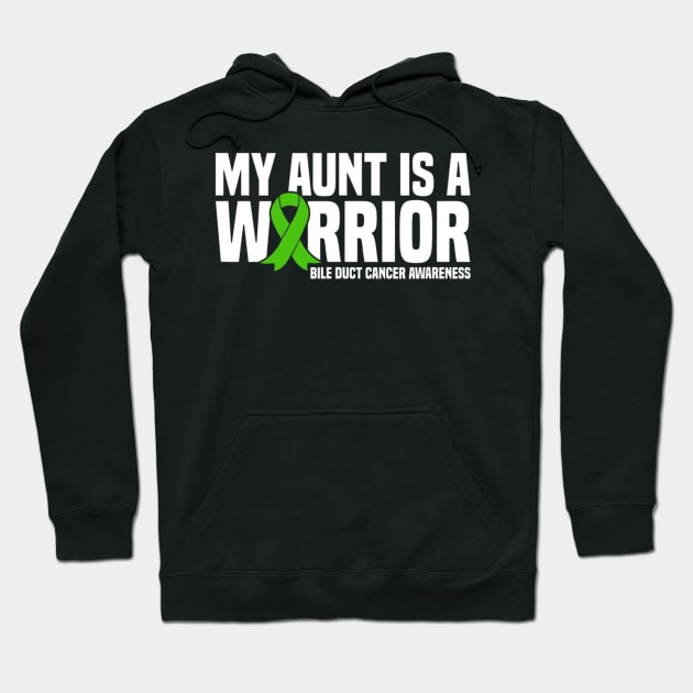 My Aunt Is A Warrior Bile Duct Cancer Awareness Hoodie by ShariLambert